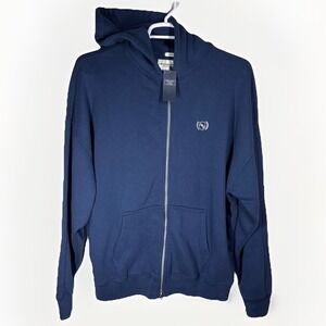 NWT Abercrombie & Fitch Oversized 2-Way Zip Hoodie SoftAF Archive Crest XL Men
